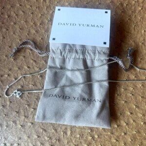 David Yurman Unisex 1.7mm Silver Box Chain Necklace